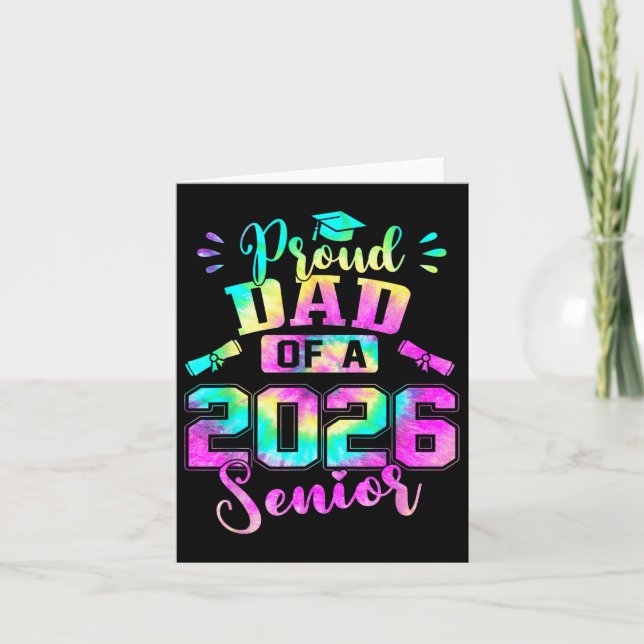Proud Pappa 2026 Senior Studenten Diploma Learning Kort (Framsida)