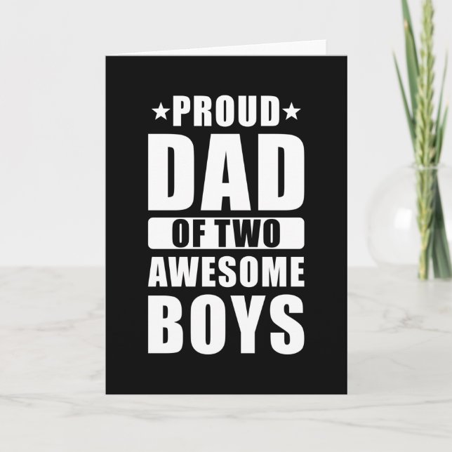 Proud Pappa 2 Sons Kort (Framsida)