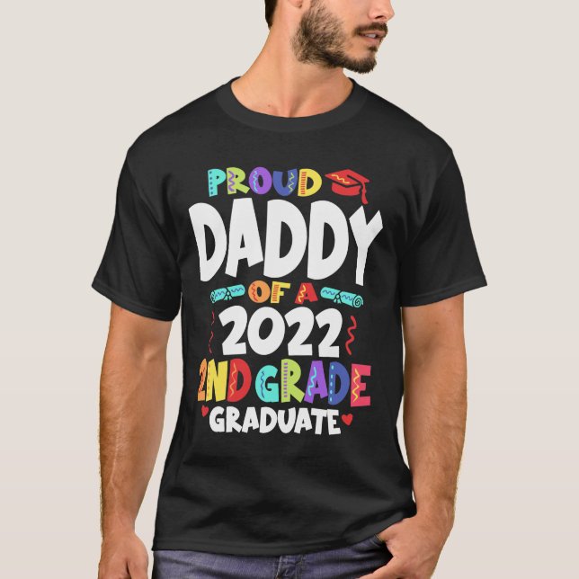 Proud pappa av 2022 andra Klass Student T Shirt (Framsida)