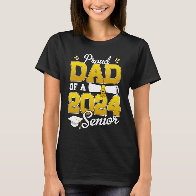Proud Pappa av 2024 års ledande Student pappa 2024 T Shirt (Framsida)