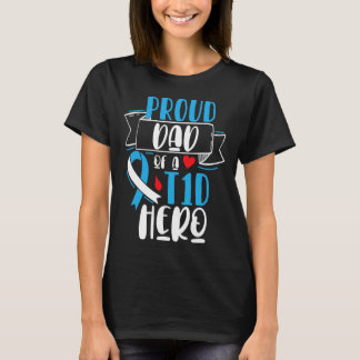 Proud Pappa av A T1D Hero typ 1-diabetes Pappa Awa T Shirt