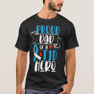 Proud Pappa av A T1D Hero typ 1-diabetes Pappa Awa T Shirt