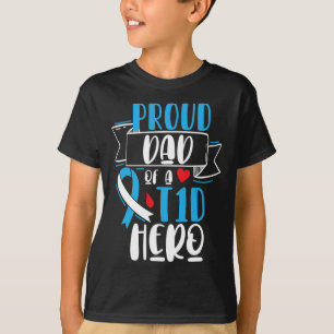 Proud Pappa av A T1D Hero typ 1-diabetes Pappa Awa T Shirt