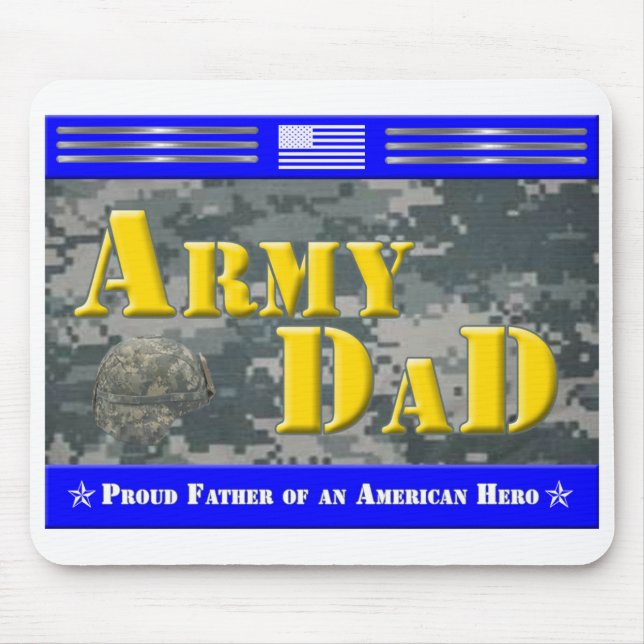 Proud Pappa av en amerikansk Hero Gift Mouse Pad Musmatta (Framsidan)