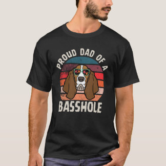 Proud Pappa av en baskisk, rolig Basset Hound T-Sh T Shirt
