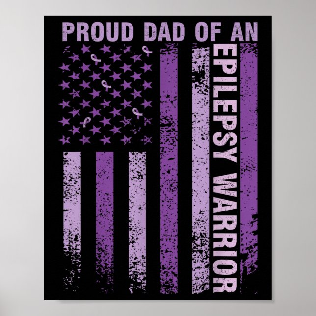 Proud Pappa av en epilepsianfallare för epilepsi Poster (Framsidan)