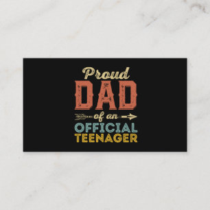 Proud Pappa av Officiell Teenager 13:e födelsedag Visitkort