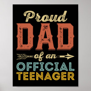 Proud Pappa av Officiell Teenager 13:e födelsedage Poster