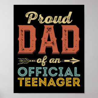 Proud Pappa av Officiell Teenager 13:e födelsedage Poster