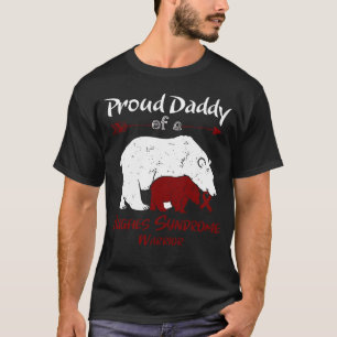 Proud pappa Bear Hughes Syndrome Awareness T Shirt