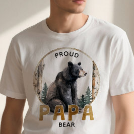 Proud Pappa Bear Woodland Family T-Shirt