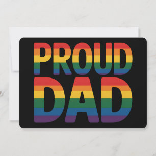 Proud Pappa Family LGBTQ Gay pride Ally Rainbow Inbjudningar