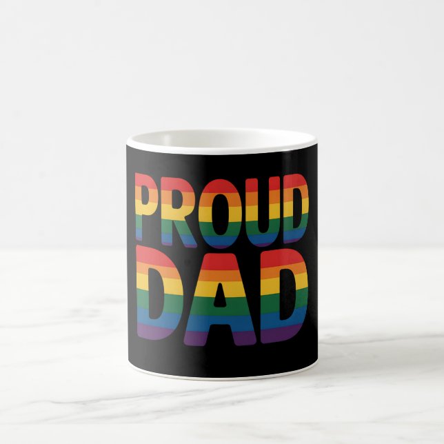 Proud Pappa Family LGBTQ Gay pride Ally Rainbow Kaffemugg (Center)