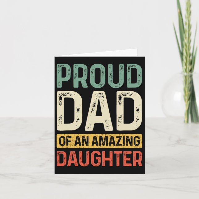 Proud Pappa Fantastisk Dotter Funny Fars dag Manar Kort (Framsida)