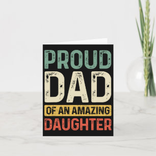 Proud Pappa Fantastisk Dotter Funny Fars dag Manar Kort