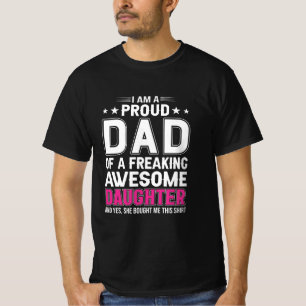 Proud Pappa Fantastisk Dotter Funny T-Shirt