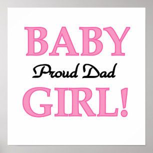 Proud Pappa Flicka-gåvor Poster