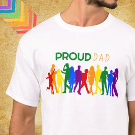 Proud PAPPA Gay pride Blandad Gender Silhouettes T Shirt