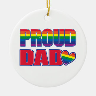 Proud Pappa - Gay pride Julgransprydnad Keramik