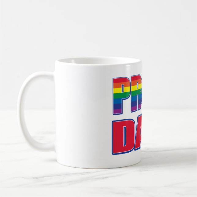Proud Pappa - Gay pride Kaffemugg (Vänster)