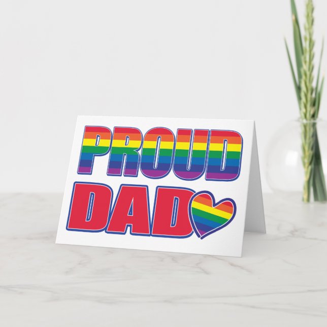 Proud Pappa - Gay pride Kort (Framsida)