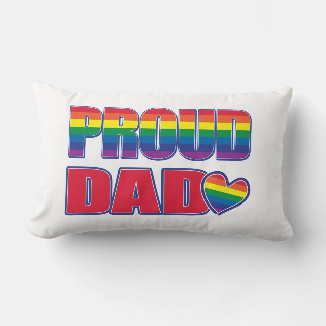 Proud Pappa - Gay pride Lumbarkudde (Framsida)