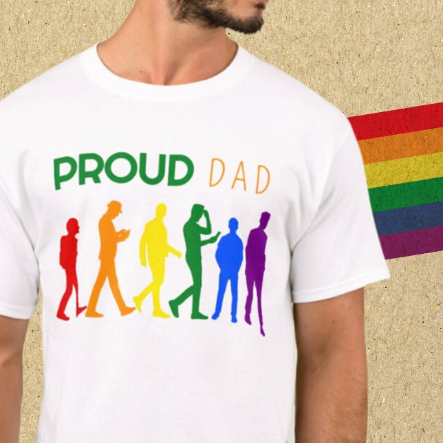 Proud PAPPA Gay pride Male Silhouettes T Shirt (Skapare uppladdad)
