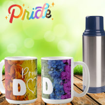Proud Pappa Gay pride Rainbow Blommigt Flagga Mugg