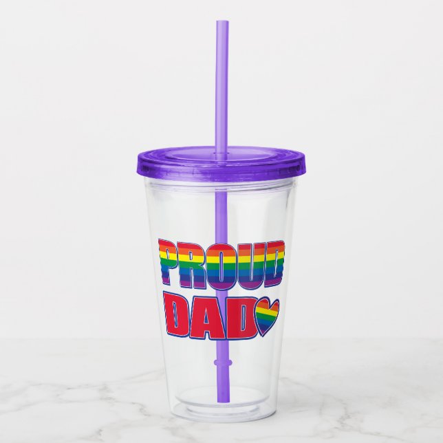 Proud Pappa - Gay pride Take Away Mugg (Framsida)