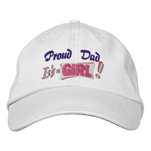 Proud Pappa - Girl Broderad Keps (Framsida)