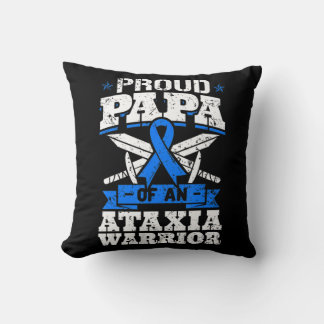 Proud Pappa i en Ataxi Warrior Awareness Ribbon D Kudde