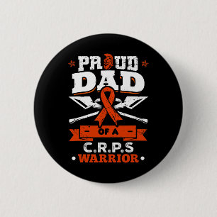 Proud Pappa i en Orange av en crps Warrior Month Knapp