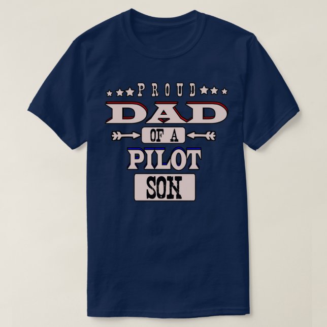 Proud Pappa i en Pilot Son Fars dag från Pilot an T Shirt (Design framsida)