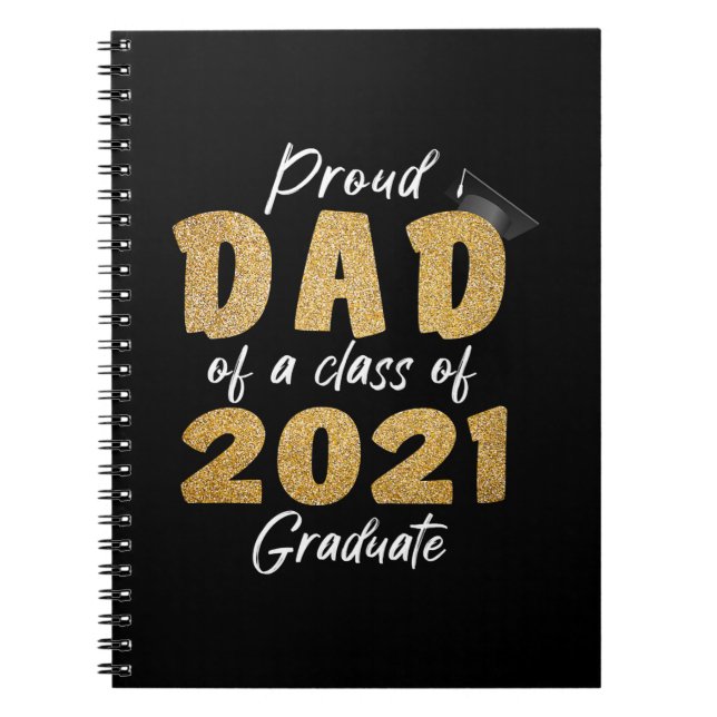 Proud Pappa i klass 2021 Student Anteckningsbok (Framsidan)