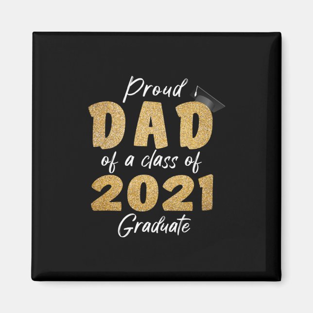 Proud Pappa i klass 2021 Student Magnet (Framsidan)