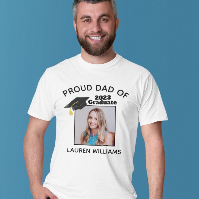 Proud Pappa i Student Photo Anpassningsbar Student T Shirt (Skapare uppladdad)