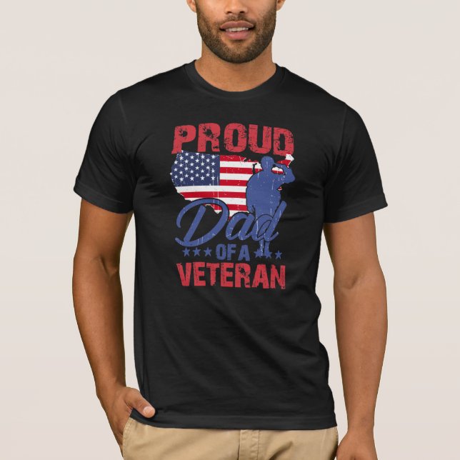Proud Pappa i Veteran T Shirt (Framsida)