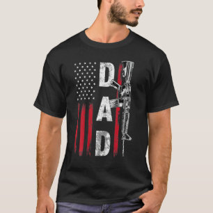 Proud Pappa pappa Gun Högers Ar 15 American Flagga T Shirt