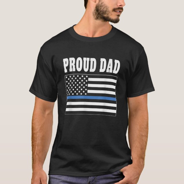 Proud Pappa, polisman, Tillsatta lagar T Shir Shirt (Framsida)