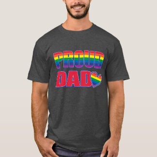 Proud Pappa - Rainbow Flagga - Gay pride T Shirt