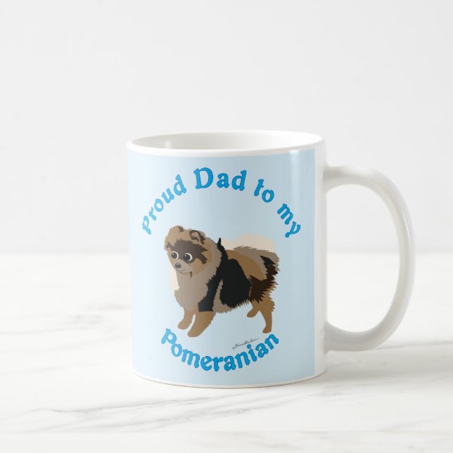 Proud Pappa till min pommern Kaffemugg (Höger)