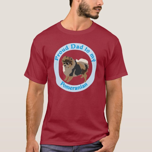 Proud Pappa till min pommern Tee Shirt (Framsida)