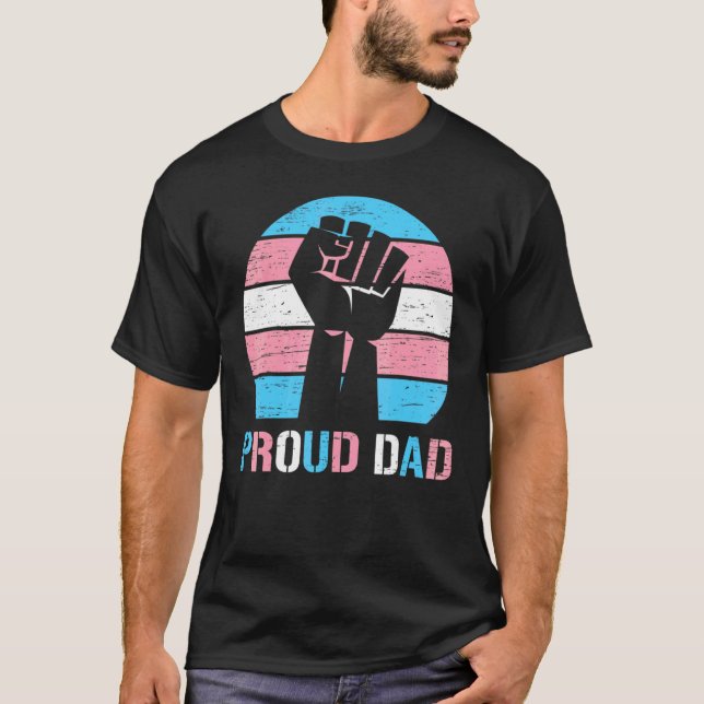 Proud Pappa Trans LGBT Höger LGBT Pride Pappa LGBT T Shirt (Framsida)