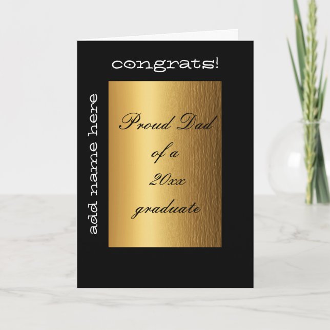 Proud pappa under ett studenten år kort (Framsida)