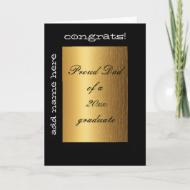 Proud pappa under ett studenten år kort