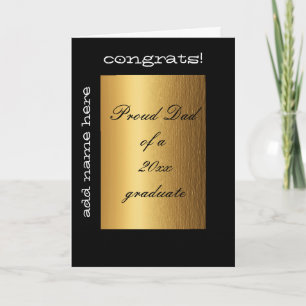 Proud pappa under ett studenten år kort