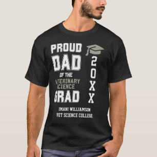 Proud Pappa VETERINÄR Grad Fars dag Studenten T Shirt