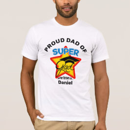 PROUD PAPPA vid Toppen Grad-Personalize Namn och å T Shirt