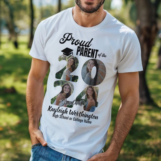 Proud Parent av 2024 Student Anpassningsbar Photo  T Shirt (Skapare uppladdad)