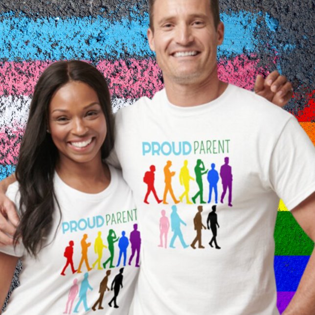 Proud Parent Gay pride LGBTQIA+BIPOC Silhouette T Shirt (Skapare uppladdad)